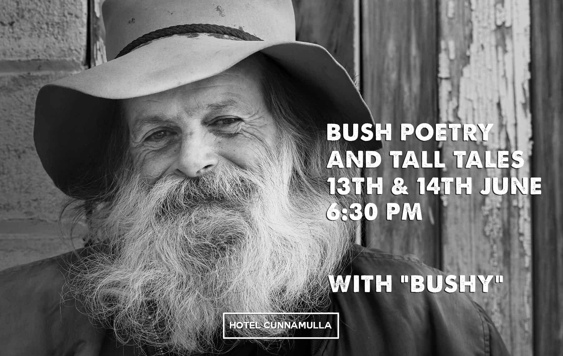 Bushy Mark Thompson Australian Bush Poetry Hotel Cunnamulla